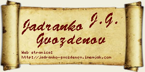 Jadranko Gvozdenov vizit kartica